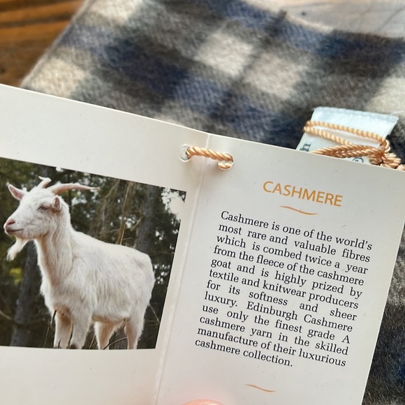 NWT Edinburg Cashmere 100% Cashmere Tartan Unisex Scarf in Winter Check - Picture 8 of 15